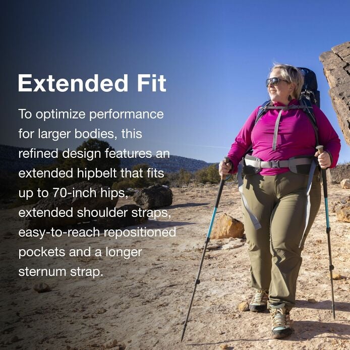 Ariel 65 Extended Fit - Plus-Sized Women's Backpacking Pack
